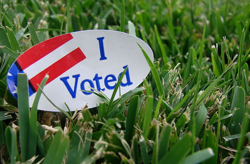 An "I Voted" sticker.