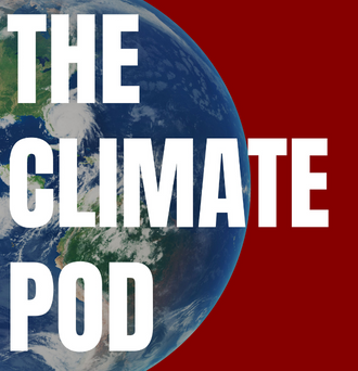 Image of Planet Earth in background with text in the foreground that reads The Climate Pod
