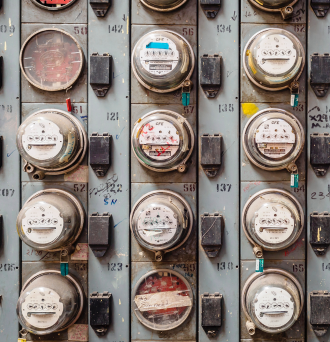 An image of utility meters